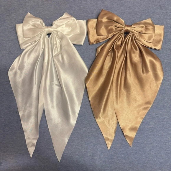 Large  Satin Bow Hairclip - Picture 6 of 12